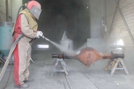 Участок по пескоструйной обработке металлических изделий